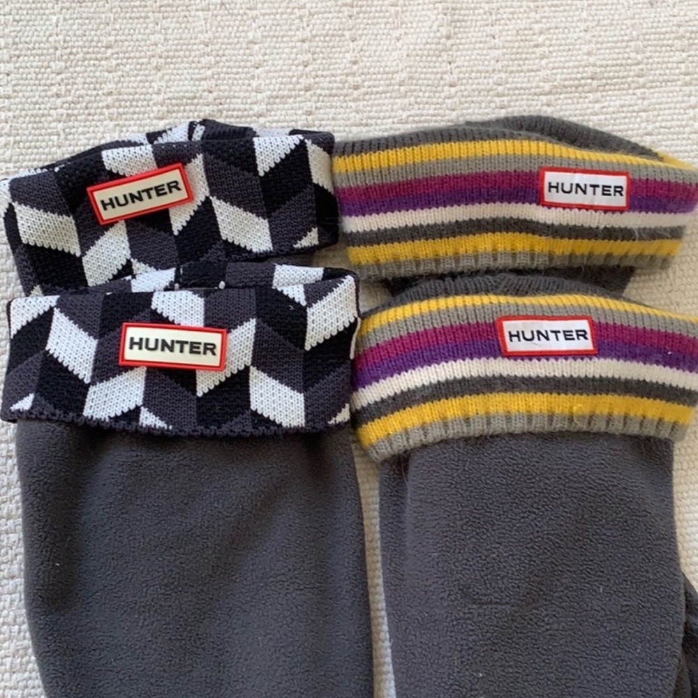 NWOT Hunter Boot Grey Socks Duo - Medium